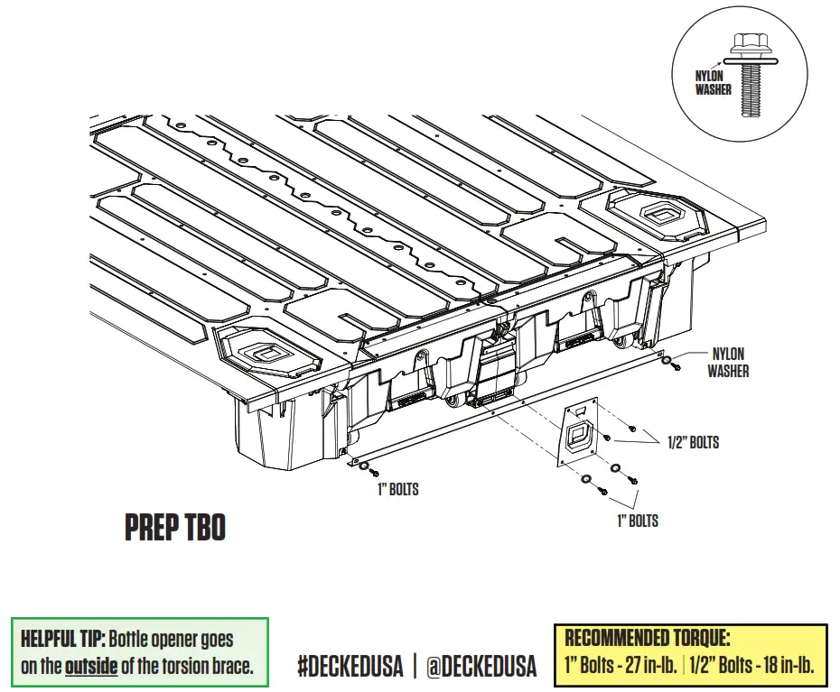 DECKED DR4 DODGE RAM 1500 Bed Length Storage System - tailgate