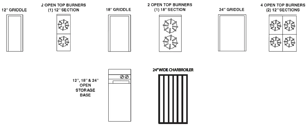 VULCAN V2B18 Modular Frame 2 Cast Iron Open Burner Stainless Steel Range-2