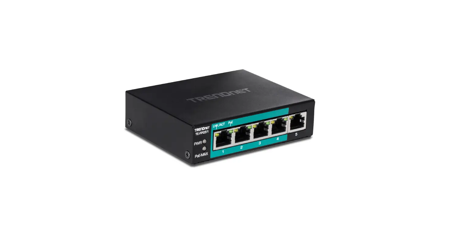 Trendnet Te-fp051 5-port Unmanaged Fast Ethernet Unmanaged Poe+ Switch User Guide Trendnet Te-fp051 5-port Unmanaged Fast Ethernet Unmanaged Poe+ Switch User Guide