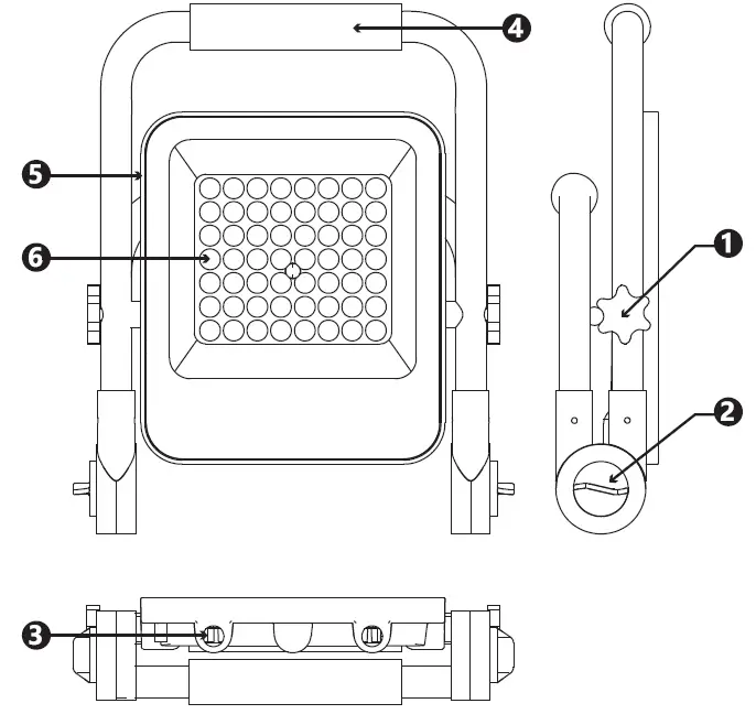 AIGOSTAR 5000LM LED Portable Work Lamp 1