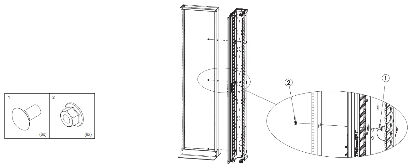 nvent HOFFMAN DV6DF8 CableTek Vertical Cable Manager fig