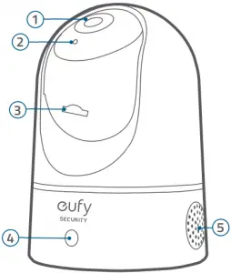 eufy Security Indoor Cam 2K Pan and Tilt PRODUCT OVERVIEW A