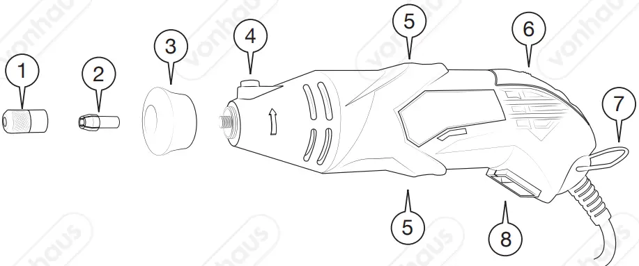 VonHaus 3515153 Rotary Multitool - Fig 1