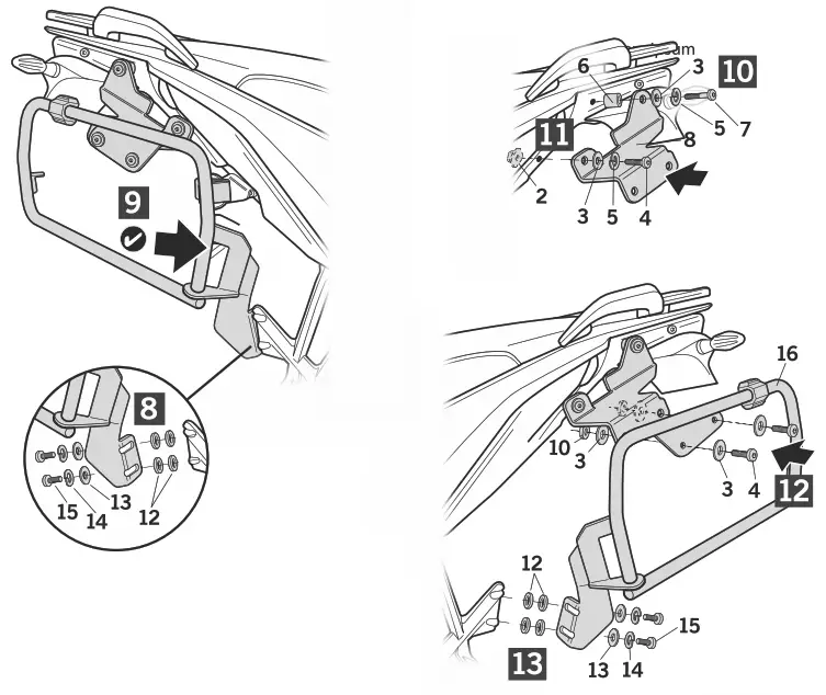 KTM 790 Adventure R 19-20 SHAD 4P Pannier Fitting - FIG2