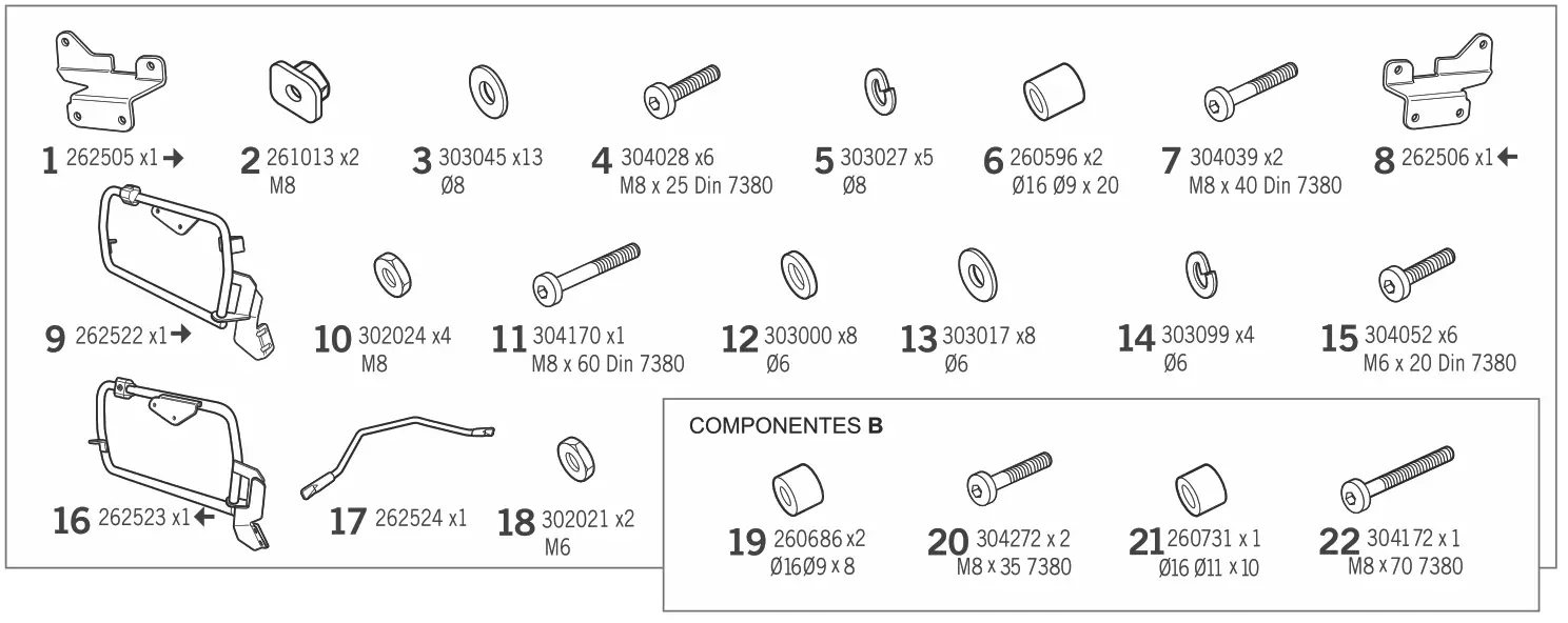 KTM 790 Adventure R 19-20 SHAD 4P Pannier Fitting
