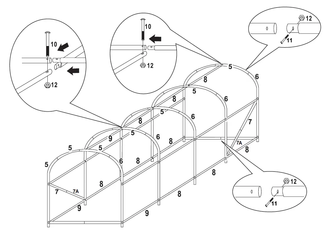 VEVOR YDSDWSL1577FTL1FIV0 Portable Plant Greenhouse FIG 4