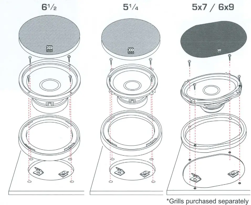 morel 502 2 Way Speakers Woofer mounting