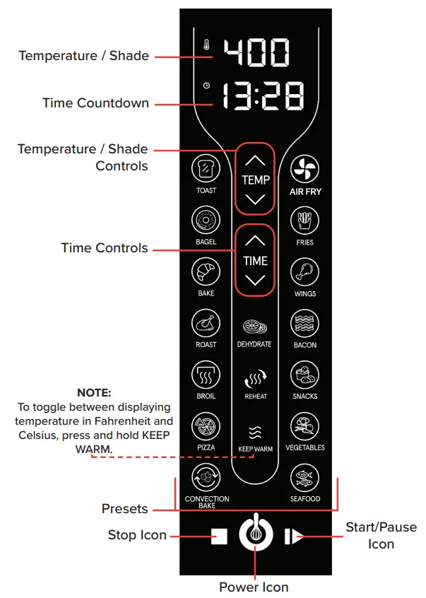 Gourmia GTF7460 French Door Digital Air Fryer Oven - Fig 4