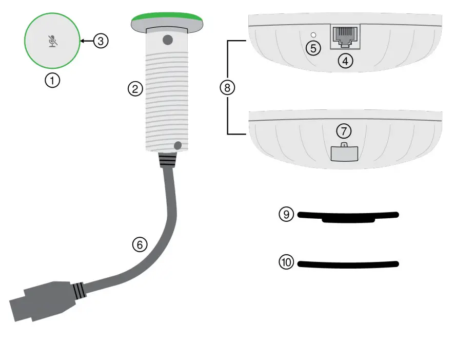 SHURE MXA-MUTE Network Mute Button- Parts