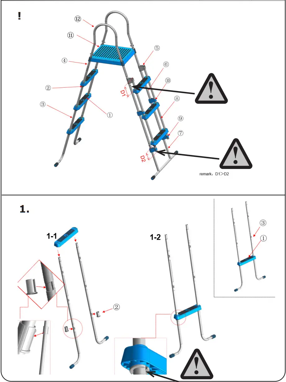 EXIT 14ft Pool Wood Ø488 X 122cm With Dome And Sand Filter Pump - FIGURE 13