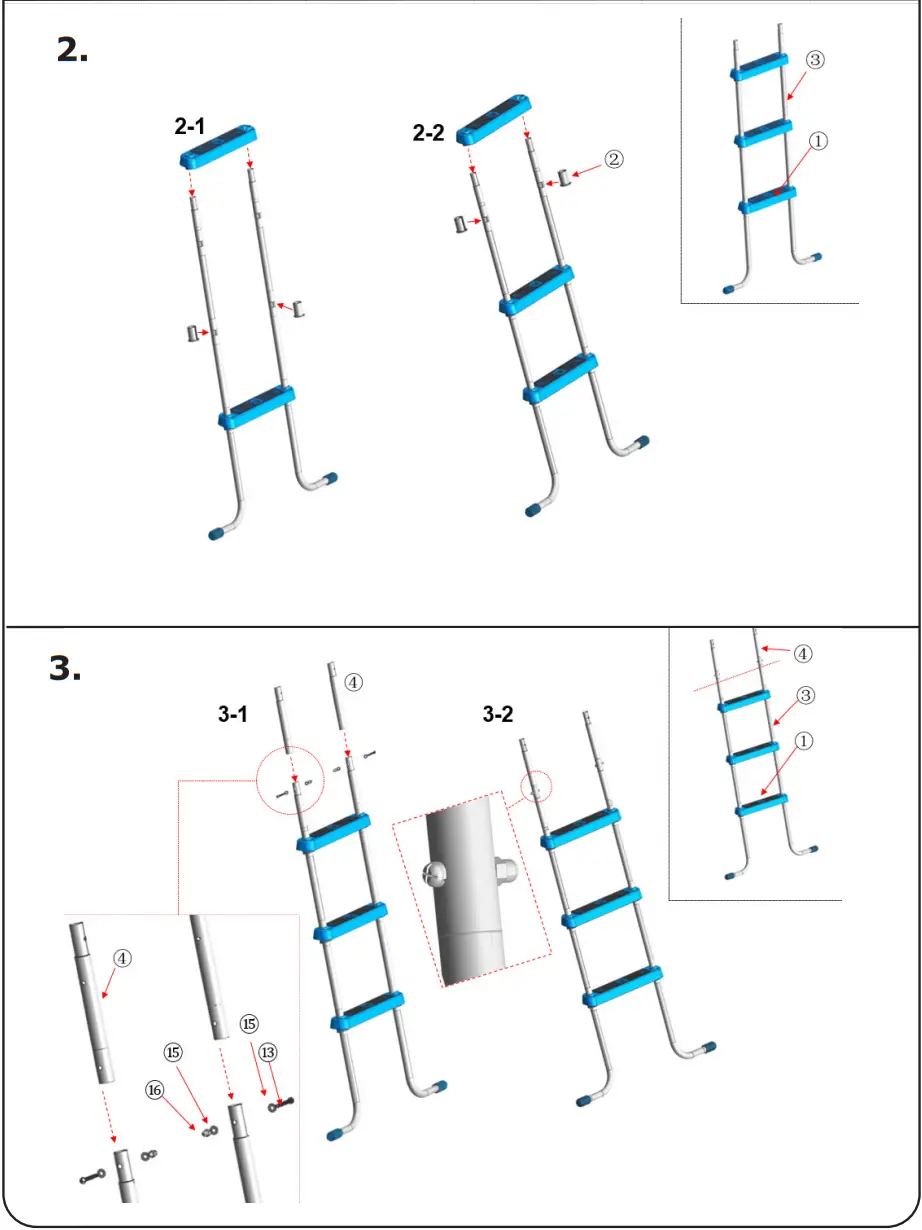 EXIT 14ft Pool Wood Ø488 X 122cm With Dome And Sand Filter Pump - FIGURE 14