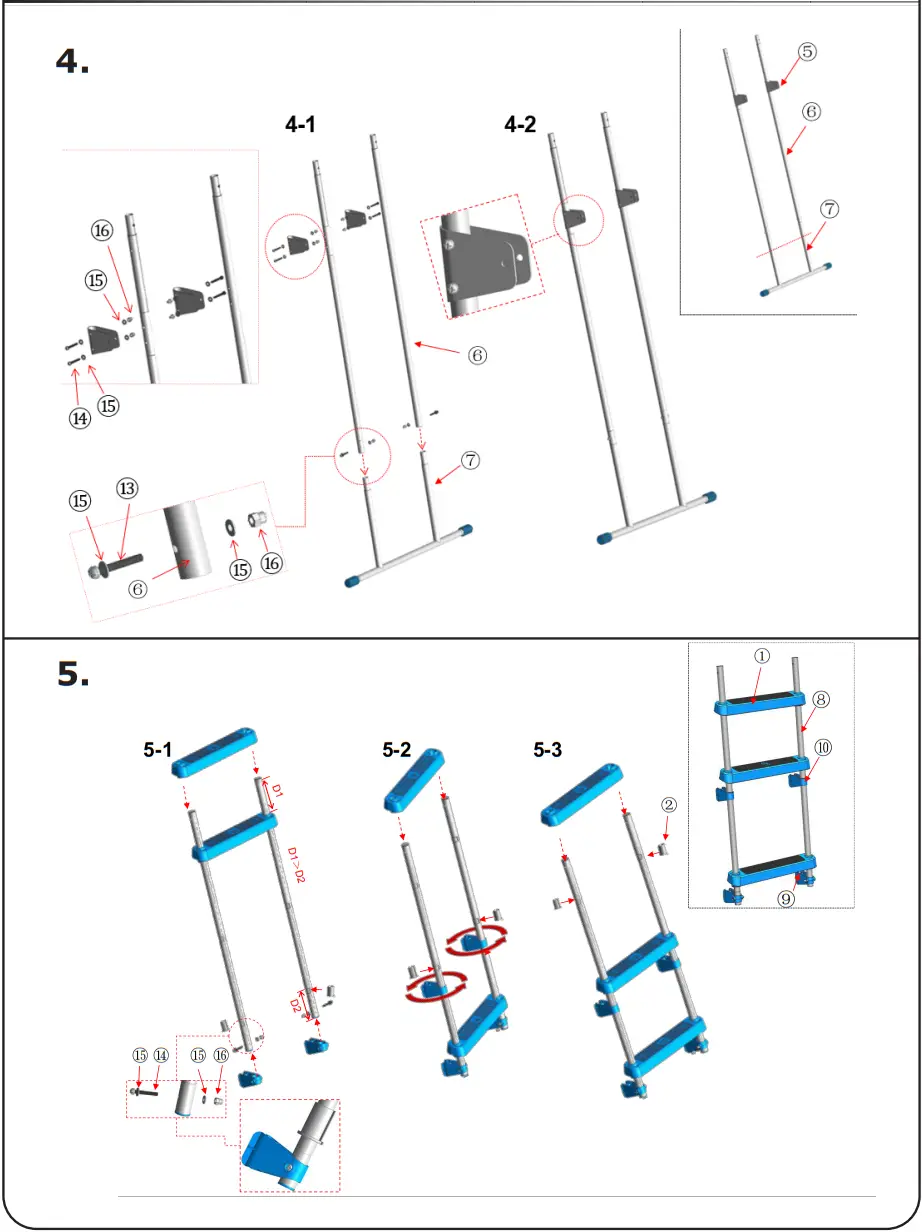 EXIT 14ft Pool Wood Ø488 X 122cm With Dome And Sand Filter Pump - FIGURE 15