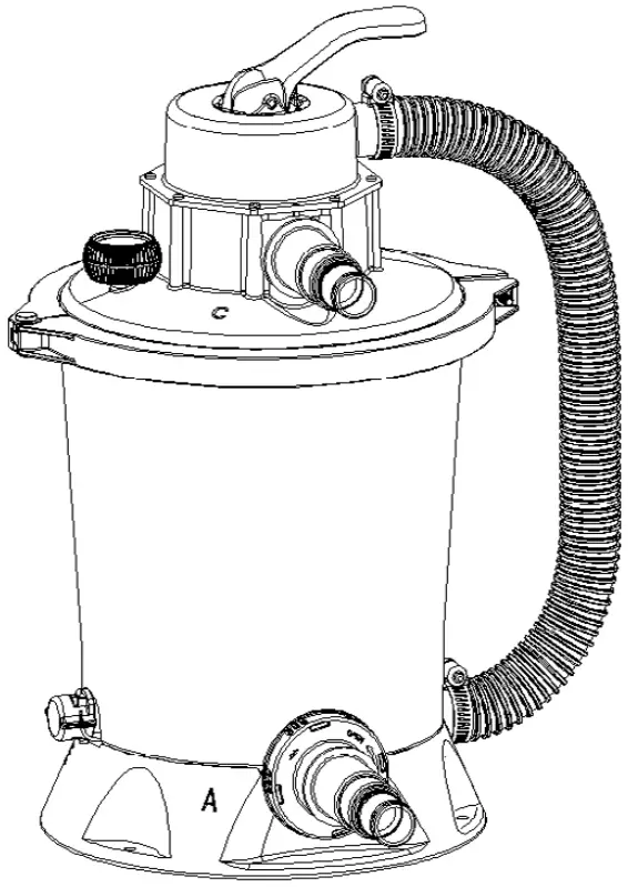 EXIT 14ft Pool Wood Ø488 X 122cm With Dome And Sand Filter Pump - FIGURE 18