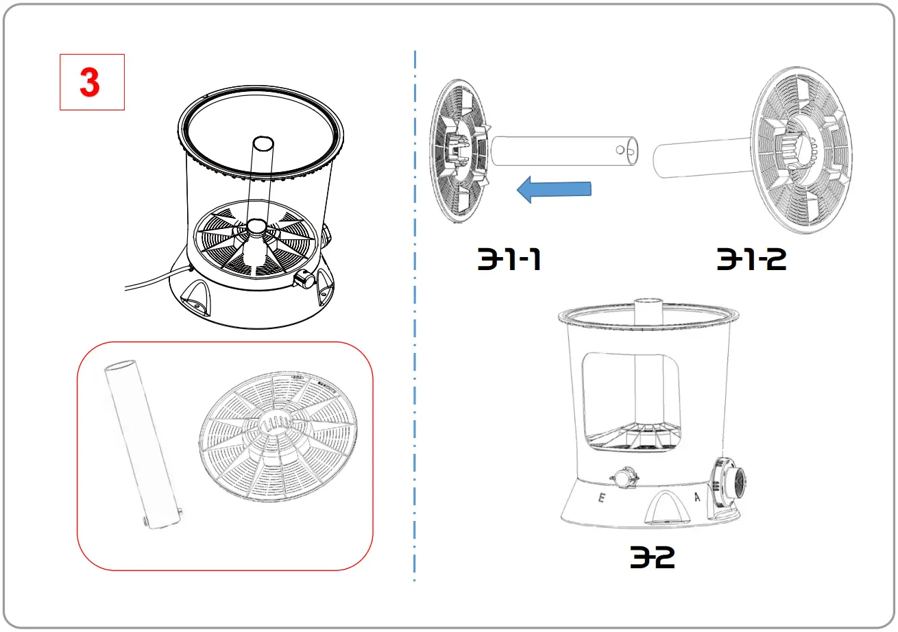 EXIT 14ft Pool Wood Ø488 X 122cm With Dome And Sand Filter Pump - FIGURE 22