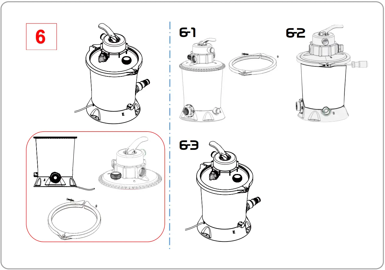 EXIT 14ft Pool Wood Ø488 X 122cm With Dome And Sand Filter Pump - FIGURE 27