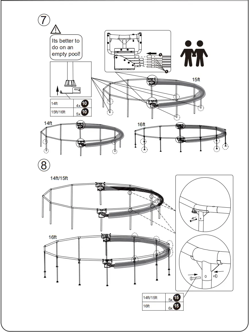 EXIT 14ft Pool Wood Ø488 X 122cm With Dome And Sand Filter Pump - FIGURE 6