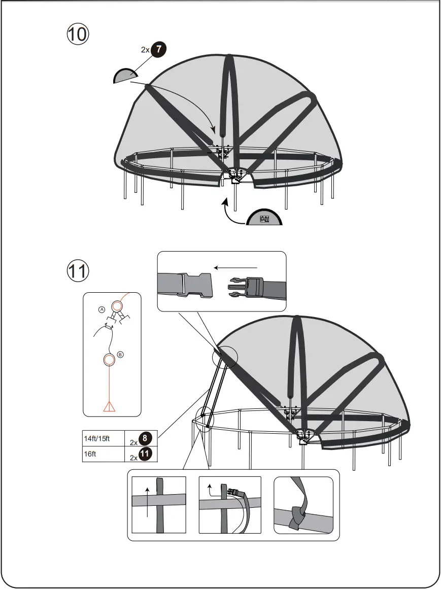 EXIT 14ft Pool Wood Ø488 X 122cm With Dome And Sand Filter Pump - FIGURE 8