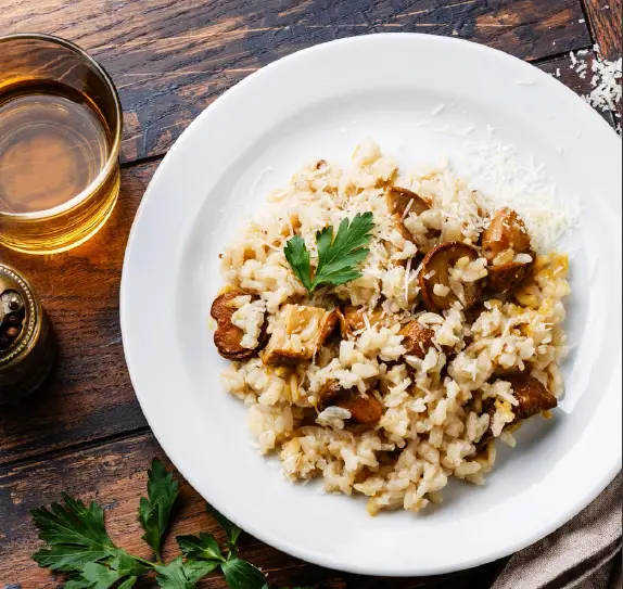 Sous Vide Mushroom Risotto