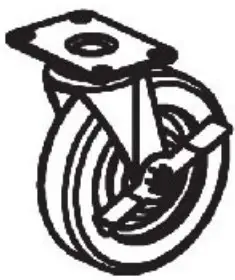 Swivel Caster w/Brake x 2