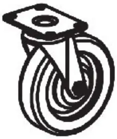 Swivel Caster w/o Brake x 2