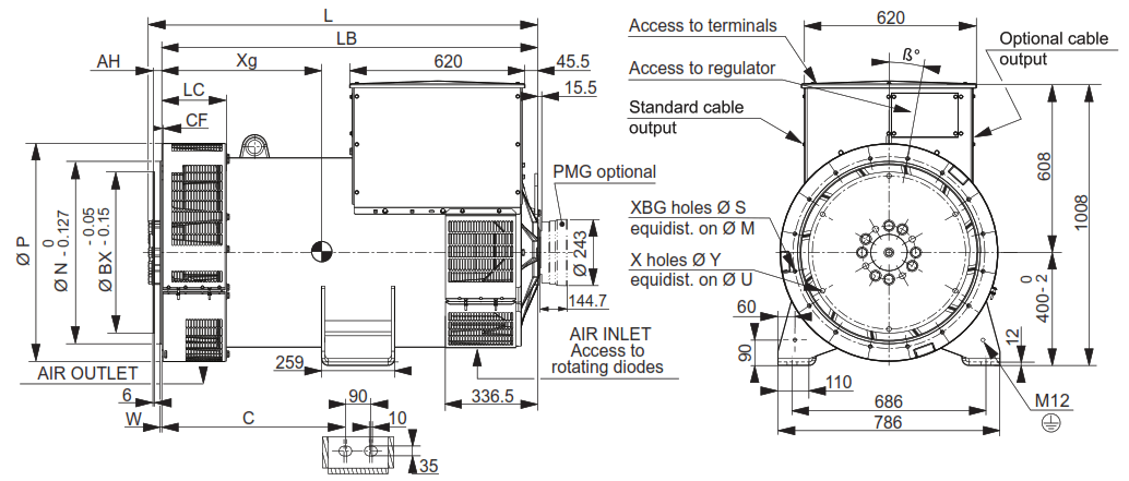 Nidec TAL 049 Low Voltage Alternator - fig 7