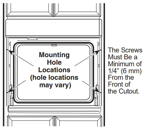 INSTALL MOUNTING SCREWS
