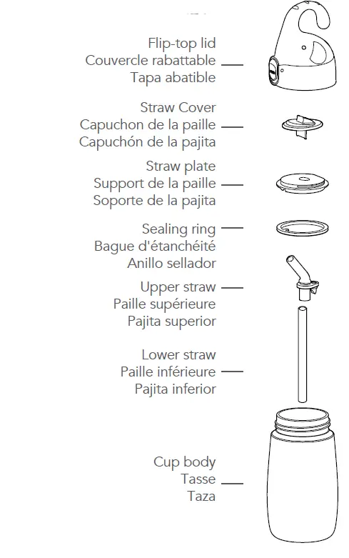 munchkin Flip N Lock Straw Cup 1