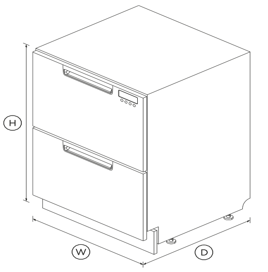 FISHER PAYKEL DD60DCX9 Double DishDrawer Dishwasher, Sanitise - fig