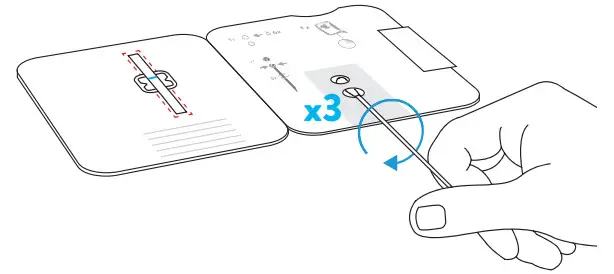Abbott BinaxNOW COVID-19 Ag Card Home - leave it in place.