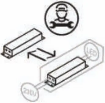 Replaceable control gear