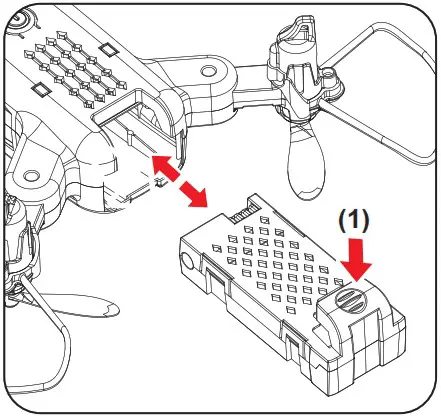 Sky Watcher DF9420 Foldable Drone - insert battery