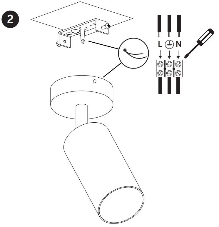 lumicom GU10 Plafoniera Form S 1X Gu10 33w Max - fig 2