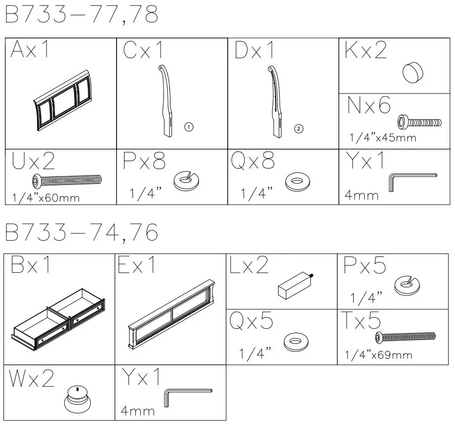 ASHLEY B73374 Lettner Queen Storage Footboard User Manual - How to use