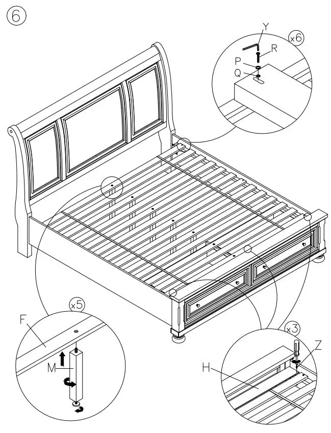 ASHLEY B73374 Lettner Queen Storage Footboard User Manual - How to use