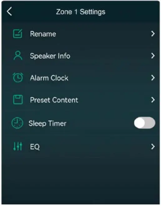 artsound Smart Zone 4 AMP - DEVICE SETTINGS