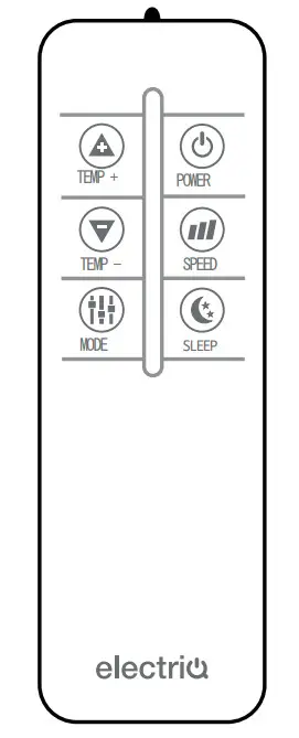 electriQ SF12000 10000 BTU Portable Air Conditioner - REMOTE CONTROL