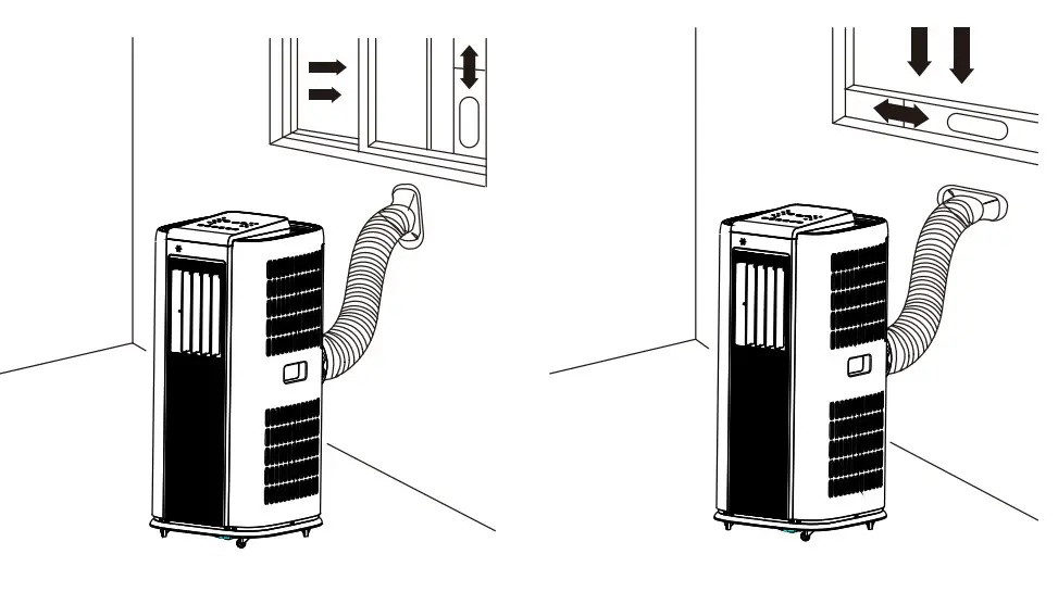 electriQ SF12000 10000 BTU Portable Air Conditioner - slide bar