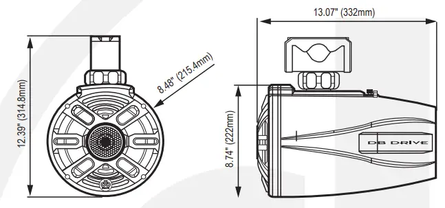db DRIVE APT8RGB-X Marine Power Sports Tower Speakers - fig1