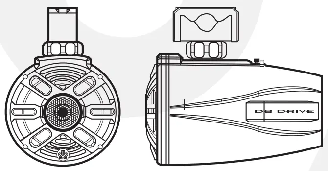 db DRIVE APT8RGB-X Marine Power Sports Tower Speakers