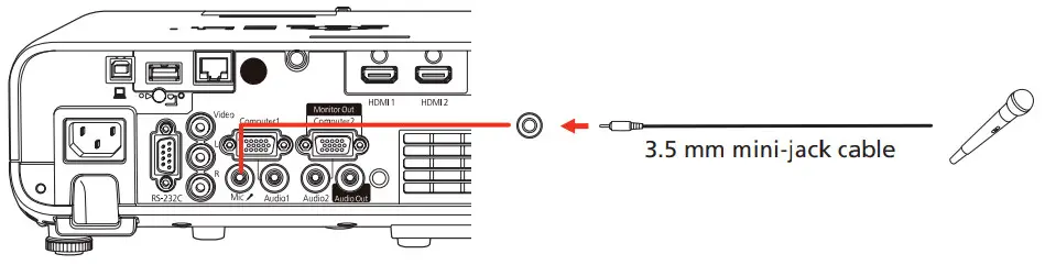 EPSON EX10000 Projector - Microphone
