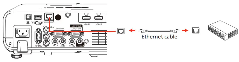 EPSON EX10000 Projector - Wired network