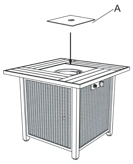 SUNNEDAY FP 001 Volcano Fire Table - ASSEMBL4