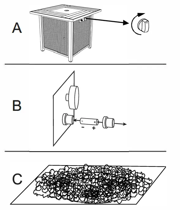 SUNNEDAY FP 001 Volcano Fire Table - fire pit