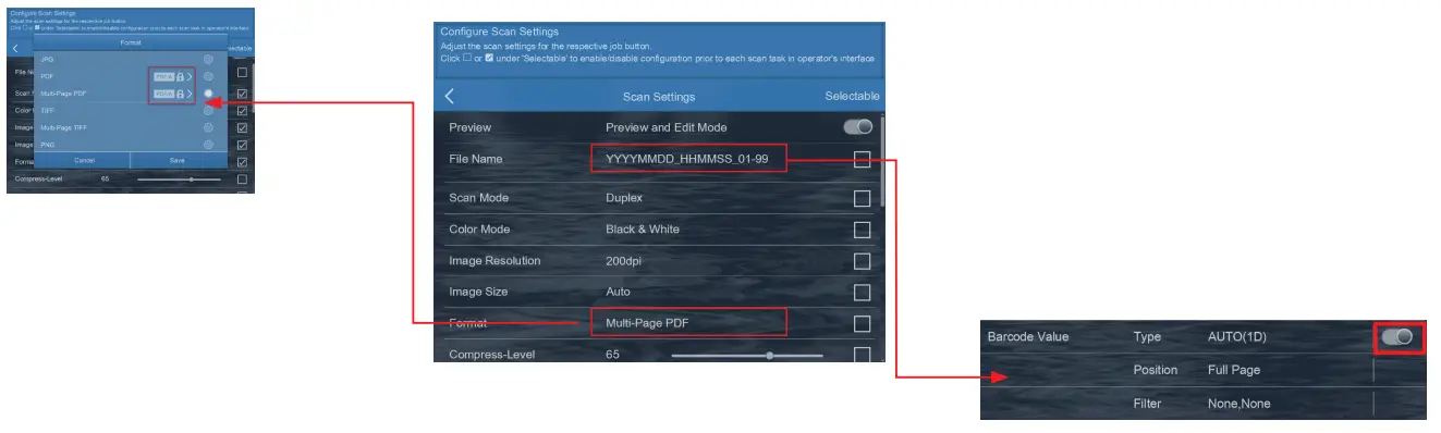 plustek PSD300 SmartOffice Scanner -Change File Format