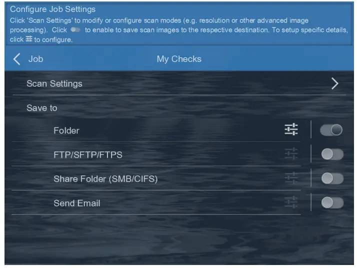 plustek PSD300 SmartOffice Scanner -Scan Settings'
