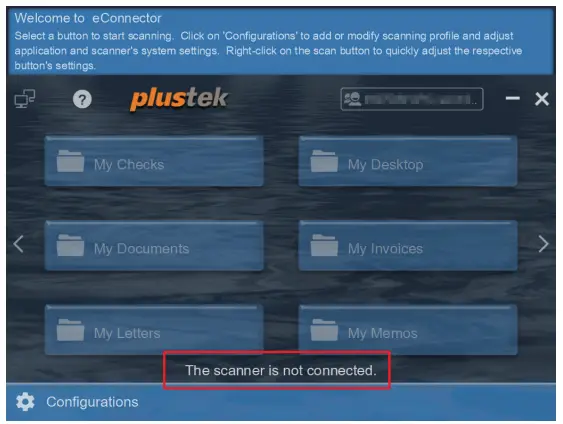 plustek PSD300 SmartOffice Scanner - connected.