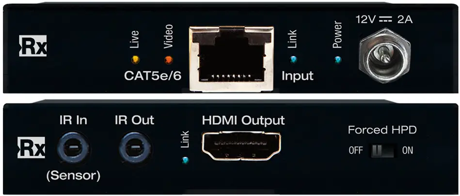 Key digital KD-EX18GRX 4K 18G UHDoTP 35m Rx with Power over Cat, Two-Way IR