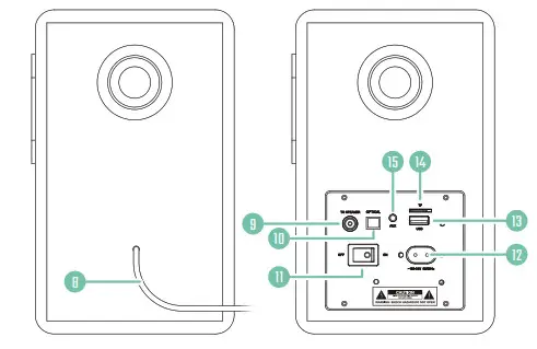 MAJORITY D40 Bookshelf Speaker-BACK VIEW