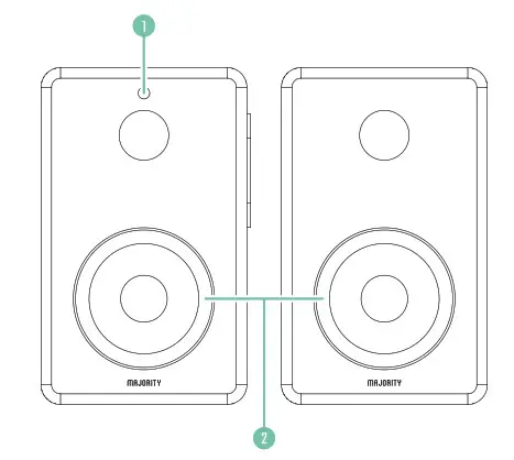 MAJORITY D40 Bookshelf Speaker-FRONT VIEW