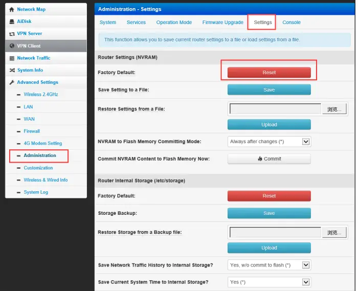 YUCHENG AF791 4G Router Module Instruction - Restore factory